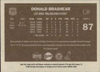 2002-03 Upper Deck Vintage #191 Donald Brashear Back