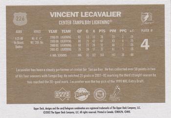 2002-03 Upper Deck Vintage #226 Vincent Lecavalier Back
