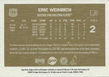 2002-03 Upper Deck Vintage #190 Eric Weinrich Back