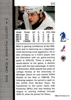 2003-04 Be a Player Memorabilia #55 Mike Comrie Back