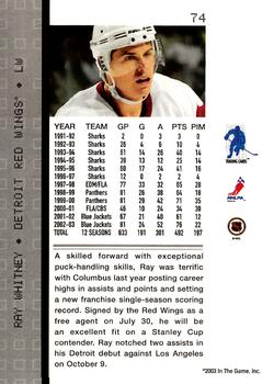 2003-04 Be a Player Memorabilia #74 Ray Whitney Back