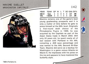 2003-04 Be a Player Memorabilia #142 Maxime Ouellet Back