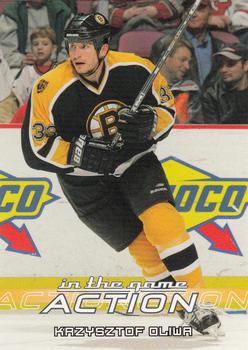 2003-04 In The Game Action #42 Krzysztof Oliwa Front