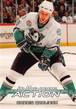 2003-04 In The Game Action #82 Sandis Ozolinsh Front
