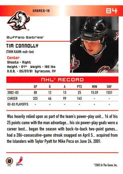 2003-04 In The Game Action #84 Tim Connolly Back