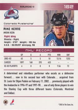 2003-04 In The Game Action #162 Mike Keane Back
