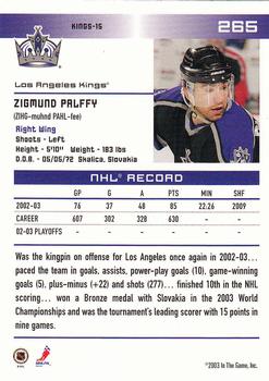 2003-04 In The Game Action #265 Zigmund Palffy Back
