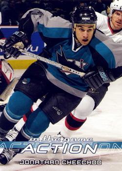 2003-04 In The Game Action #444 Jonathan Cheechoo Front
