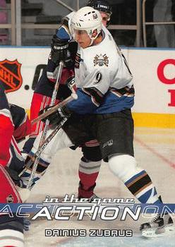 2003-04 In The Game Action #526 Dainius Zubrus Front
