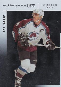 2003-04 In The Game Used Signature Series #100 Joe Sakic Front