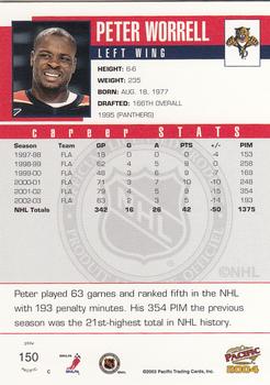 2003-04 Pacific #150 Peter Worrell Back