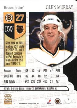 2003-04 Pacific Crown Royale #7 Glen Murray Back