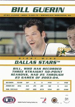 2003-04 Pacific Heads Up #31 Bill Guerin Back