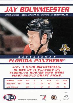 2003-04 Pacific Heads Up #43 Jay Bouwmeester Back