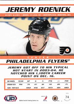 2003-04 Pacific Heads Up #74 Jeremy Roenick Back