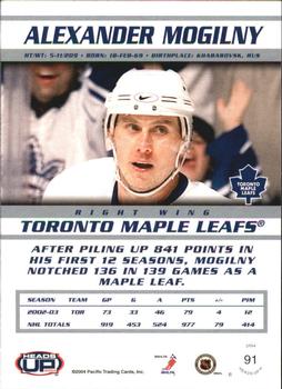 2003-04 Pacific Heads Up #91 Alexander Mogilny Back