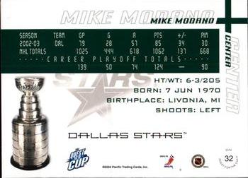 2003-04 Pacific Quest for the Cup #32 Mike Modano Back