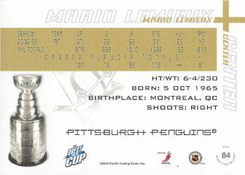 2003-04 Pacific Quest for the Cup #84 Mario Lemieux Back
