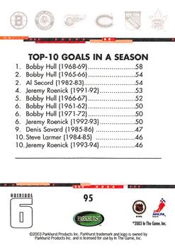 2003-04 Parkhurst Original Six Chicago #95 Bobby Hull Back
