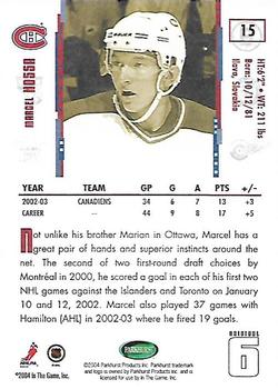 2003-04 Parkhurst Original Six Montreal #15 Marcel Hossa Back