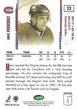 2003-04 Parkhurst Original Six Montreal #23 Yanic Perreault Back