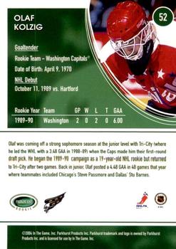2003-04 Parkhurst Rookie #52 Olaf Kolzig Back