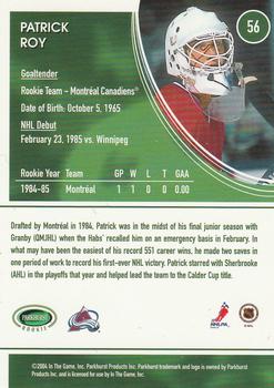 2003-04 Parkhurst Rookie #56 Patrick Roy Back