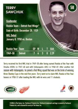 2003-04 Parkhurst Rookie #58 Terry Sawchuk Back