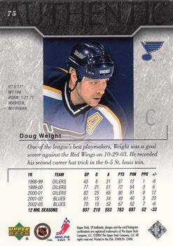 2003-04 SP Authentic #75 Doug Weight Back