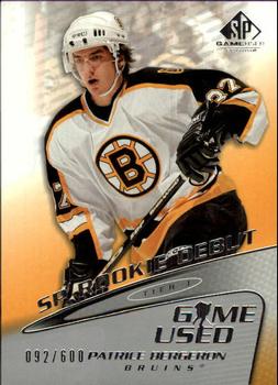 2003-04 SP Game Used #52 Patrice Bergeron Front