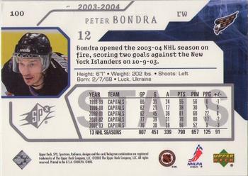 2003-04 SPx #100 Peter Bondra Back