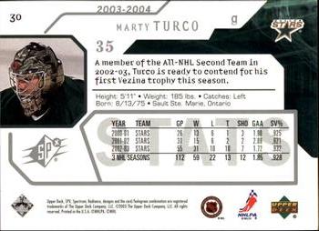 2003-04 SPx #30 Marty Turco Back