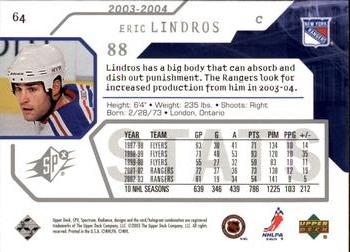 2003-04 SPx #64 Eric Lindros Back