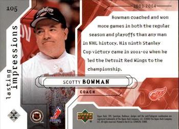 2003-04 SPx #105 Scotty Bowman Back