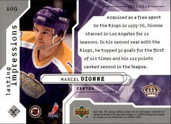 2003-04 SPx #109 Marcel Dionne Back