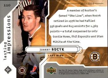 2003-04 SPx #110 Johnny Bucyk Back
