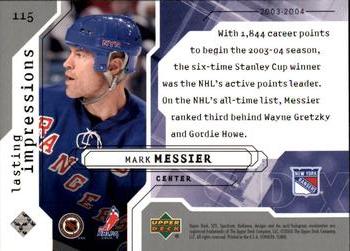 2003-04 SPx #115 Mark Messier Back