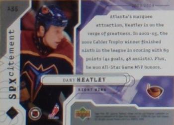2003-04 SPx #135 Dany Heatley Back