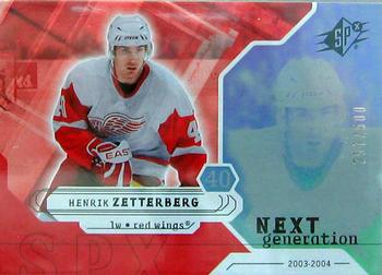 2003-04 SPx #160 Henrik Zetterberg Front