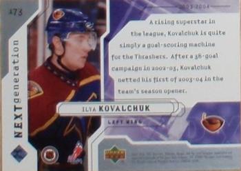 2003-04 SPx #173 Ilya Kovalchuk Back