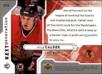 2003-04 SPx #174 Kyle Calder Back