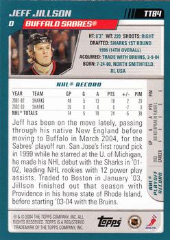 2003-04 Topps Traded & Rookies #TT84 Jeff Jillson Back