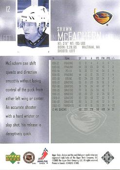 2003-04 Upper Deck #12 Shawn McEachern Back