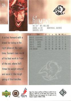 2003-04 Upper Deck #24 J.P. Dumont Back