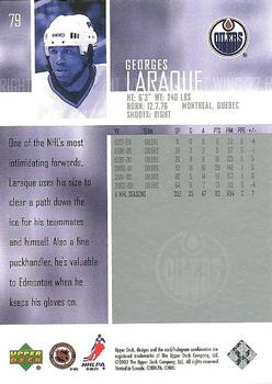 2003-04 Upper Deck #79 Georges Laraque Back