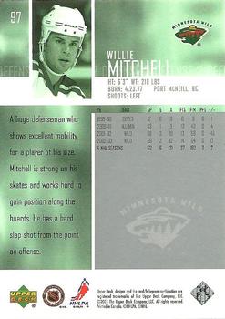 2003-04 Upper Deck #97 Willie Mitchell Back