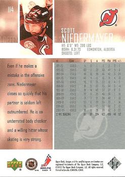 2003-04 Upper Deck #114 Scott Niedermayer Back