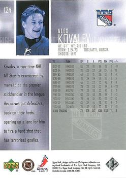 2003-04 Upper Deck #124 Alex Kovalev Back