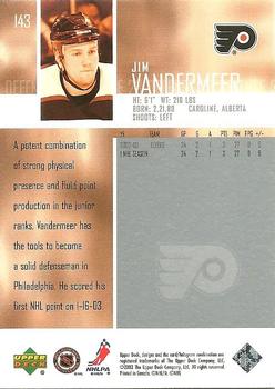 2003-04 Upper Deck #143 Jim Vandermeer Back