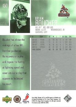 2003-04 Upper Deck #150 Brian Boucher Back